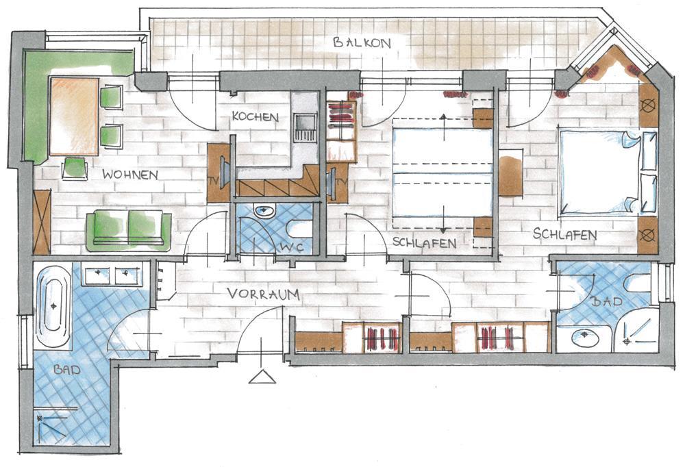 Appartements Alpenkristall Zell am Ziller Rom bilde